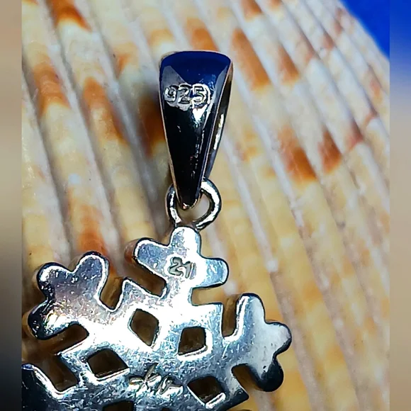 Snowflake Sterling Silver Pendant Katarina Witt - Picture 12 of 13